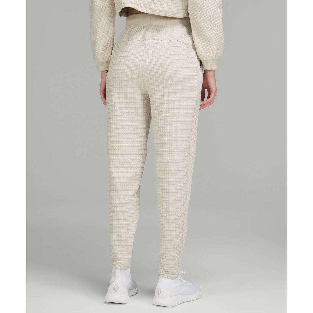 Lululemon Lab Textured Grid HR Jogger 28 Muslin Cream Size 0 Waffle Athleisure - Picture 1 of 10